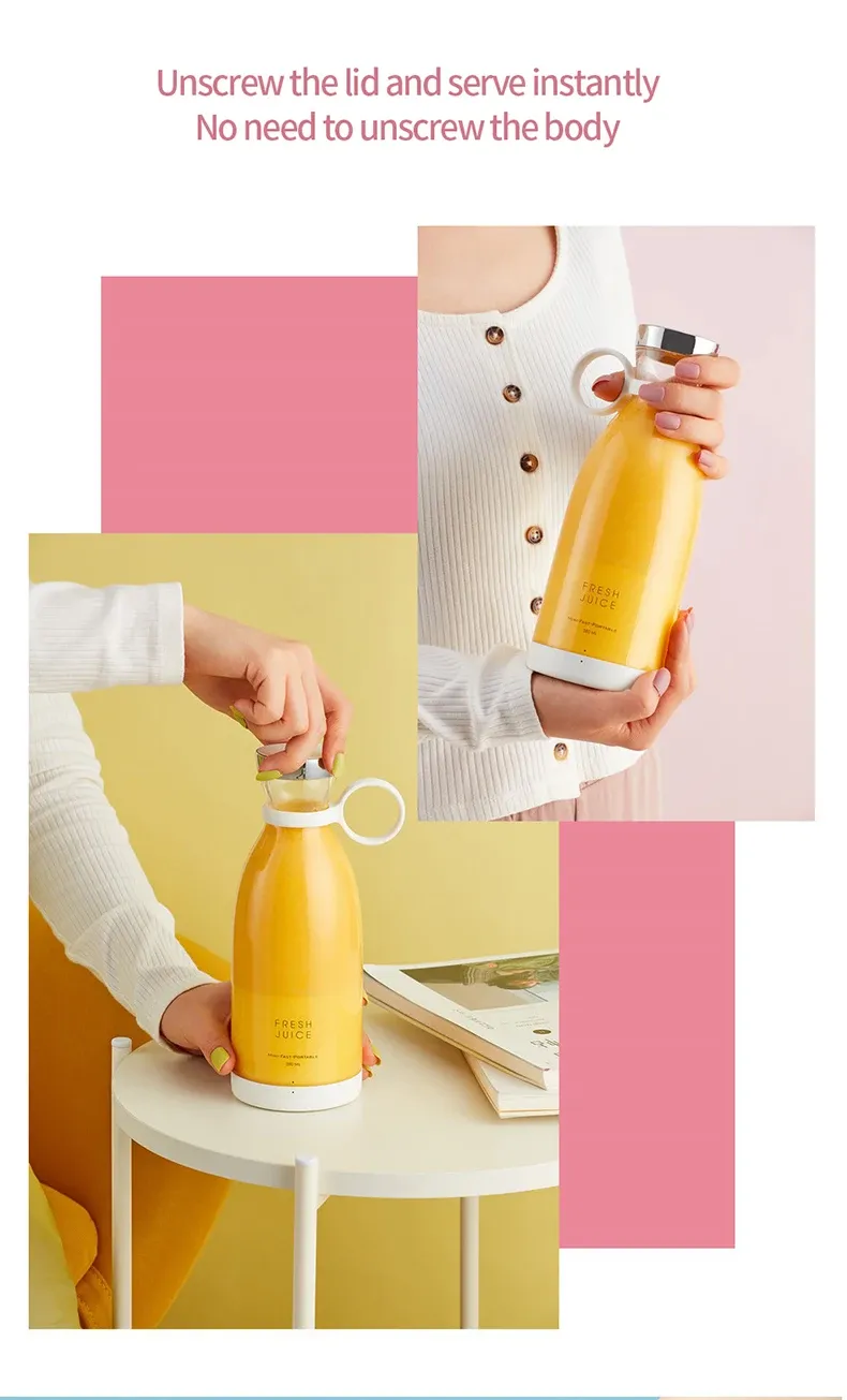 Mini Juicers Portable Electric Juicer Blender Usb Fruit Mixers Fruit Food Milkshake Multifunction Juice Maker Machine