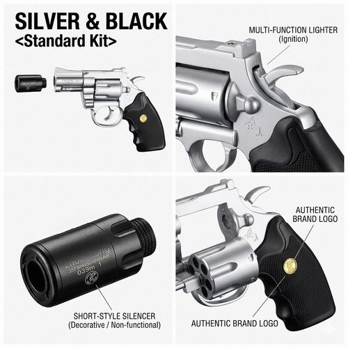 Cool Metal Pistol Jet Lighter - The Ultimate Gadget for Men
