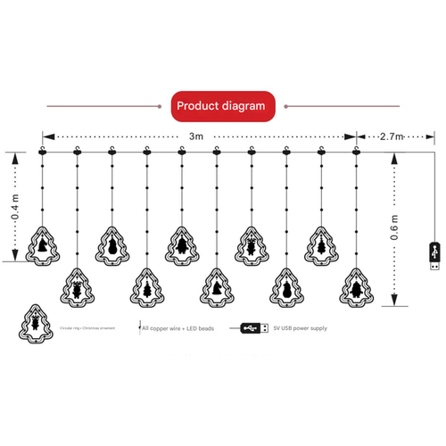 🎅Christmas curtain lights