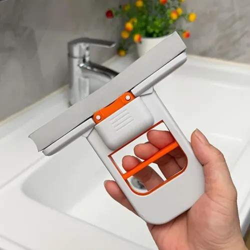 2PCS expandable cloths - wet and dry cleaning, compact space saving design, multifunctional cleaning tool, stylish handle design