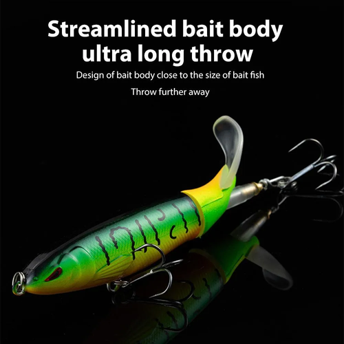 3pcs Whopper Plopper Minnow Fishing Lure 13g Crankbaits Fishing Artificial Hard Bait Wobbler Rotating Tail Fishing Tackle