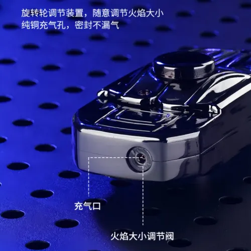 Novel fidget spinner jet creative windproof metal butane gas lighter
