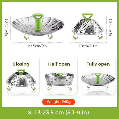 Made in Italy Stainless Steel Expandable Steamer Basket