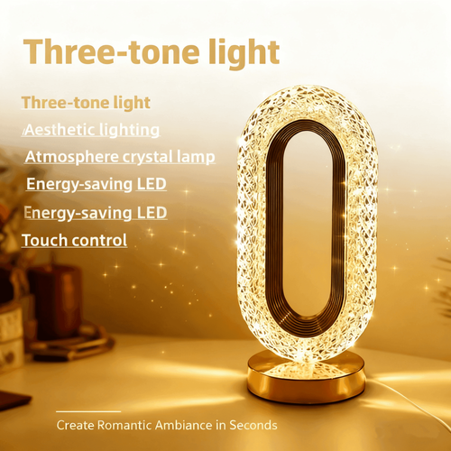 Luxury Crystal USB LED Desktop Night Lamp