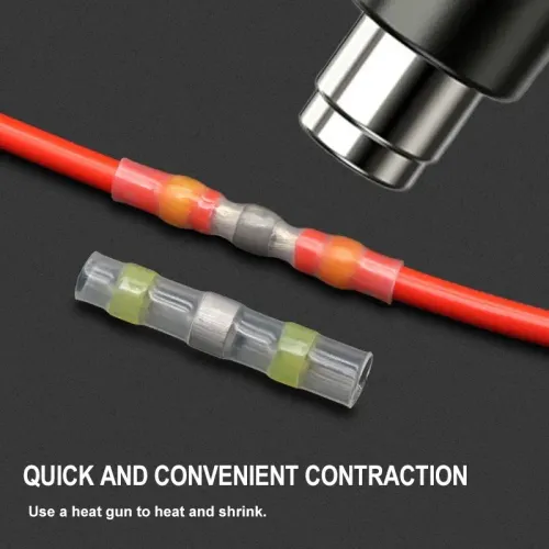 Waterproof Heat Shrink Tube With Solder Insulated Electrical Wire Terminal Butt Splice Solder Electric Connector Set