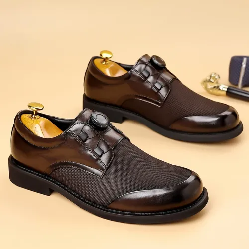 2026 Hot Selling British Style Mens Casual Shoes High-end Comfortable Fashionable Leather Shoes Simple and Versatile Work Shoes