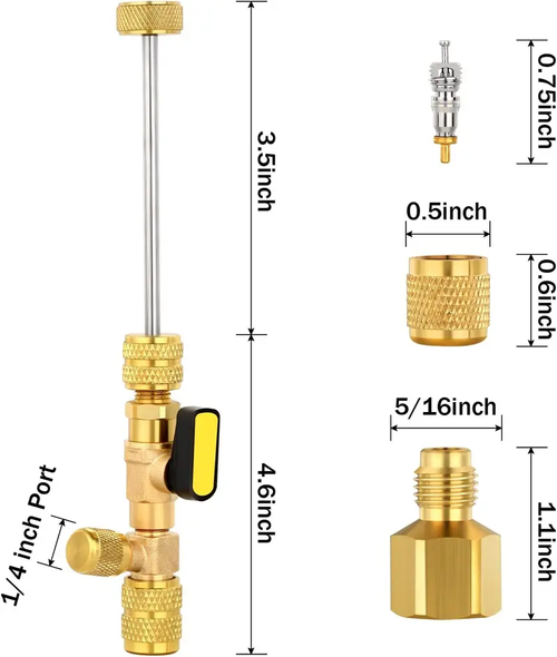 Professional AC Valve Core Remover & Installer Kit