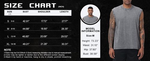 Men's Cotton Sleeveless Muscle Tank Tops Vintage Acid Wash Cutoff Loose Workout Tee Shirts Running Men Women Cotton Workout Tank Tops Sleeveless Acid Wash Tshirts Cut Off Muscle Shirts Sweat Classic Jacket Natural Natural Round Neck
