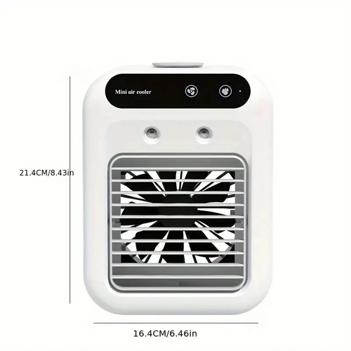 Rechargeable mini air conditioning fan with touch control+spray