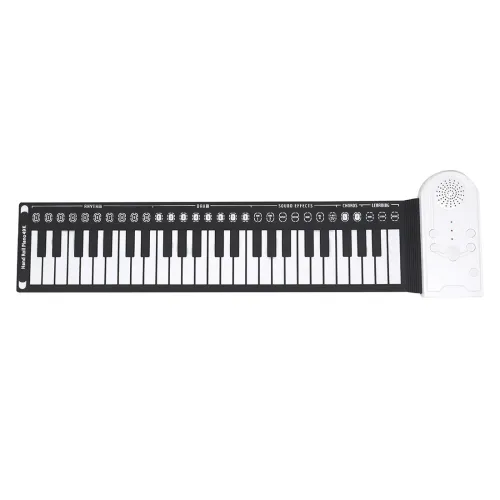 Portable Foldable 49-Key Roll-Up Piano with Speaker Kids Beginner Teaching Aid - Easy to Carry And Play