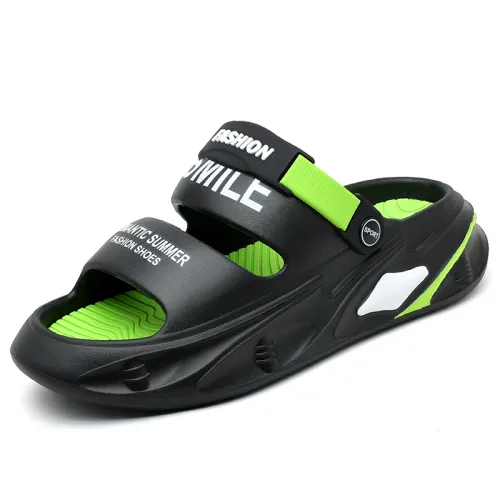 New Summer Fashion Sandals Men's Non-Slip Outdoor Beach Slides Soft Comfortable EVA Sandals Women's Casual Home Slippers