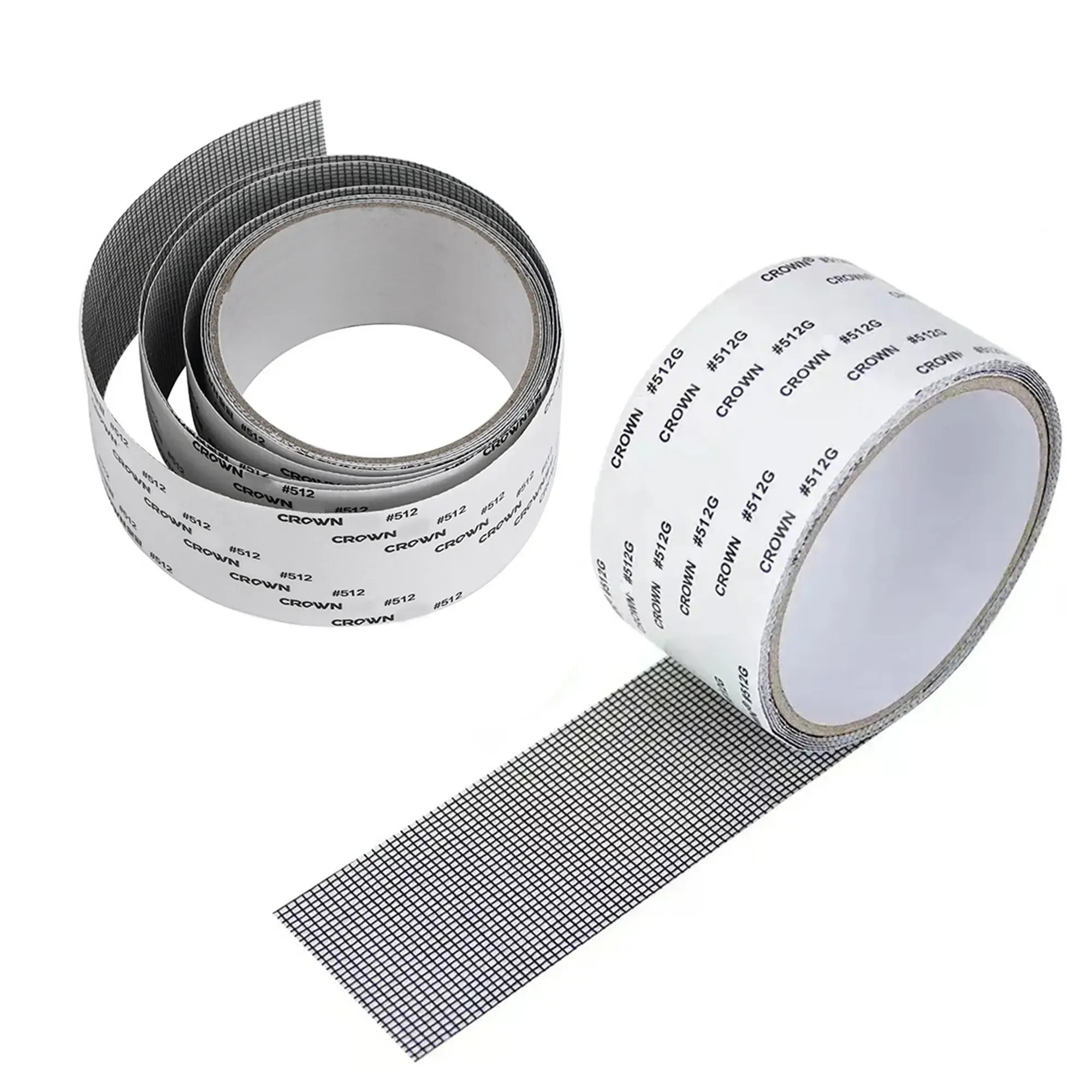 8PCS Gray Fiberglass Mesh Screen Repair Tape, Tear-Proof Adhesive Grid Tape for Windows, Mesh Doors, Pool Screens （2 inches x 79 inches—）