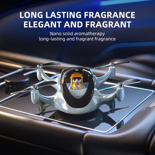 Solar powered car aromatherapy drone ornament