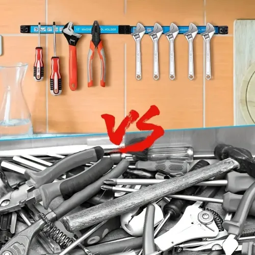 18 24inch Magnetic Tool Holder Heavy Duty Tool Bar Space Saving Metal Organizer Rack Tool for Workshop Garage Home