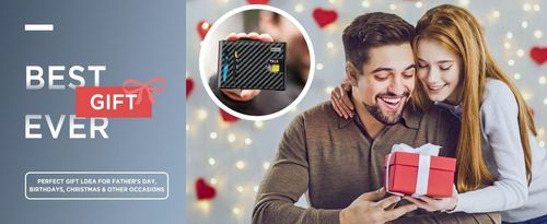 Minimalist Pop-Up Wallet for Men – RFID Blocking Aluminum Card Holder with Cash Slot, ID Window & Leather Front Pocket