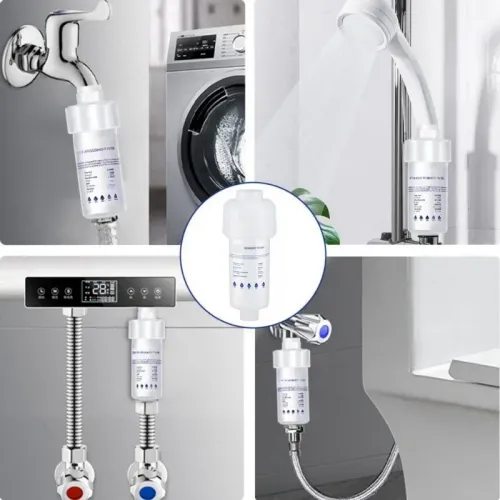 5'' PRE FILTER Water Filter Cartridge Washing Machine Filter with Adapter Bathroom Water Heater Toilet Household Purifie