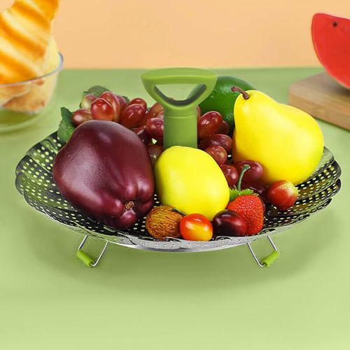 Made in Italy Stainless Steel Expandable Steamer Basket