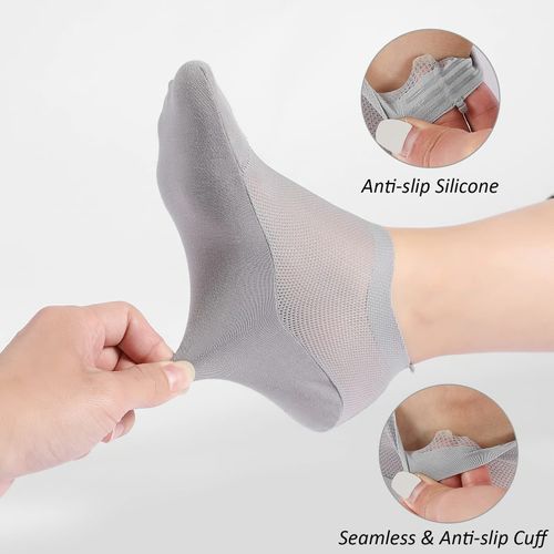 🔥The Secret to Odor-Free Feet🧦 — 6-Pair Pack of Invisible, Non-Slip Socks: Breathable Low-Cut Design with Anti-Slip & Moisture-Wicking Features
