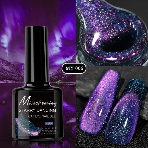 8-Piece Galaxy Dance Cat Eye Gel Polish Set – Professional Nail Art Varnish Kit