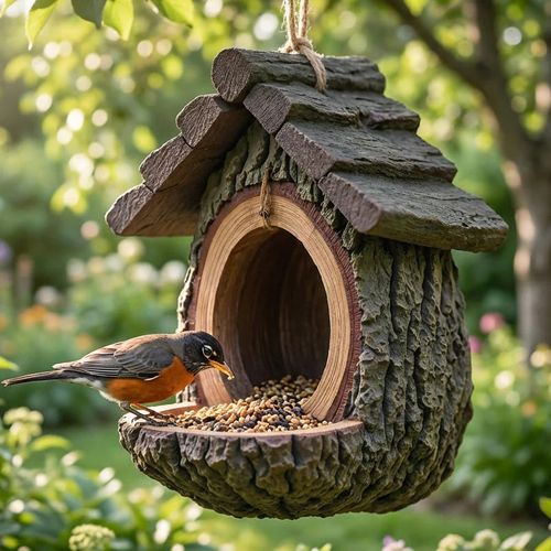 Outdoor bird feeder for garden decoration