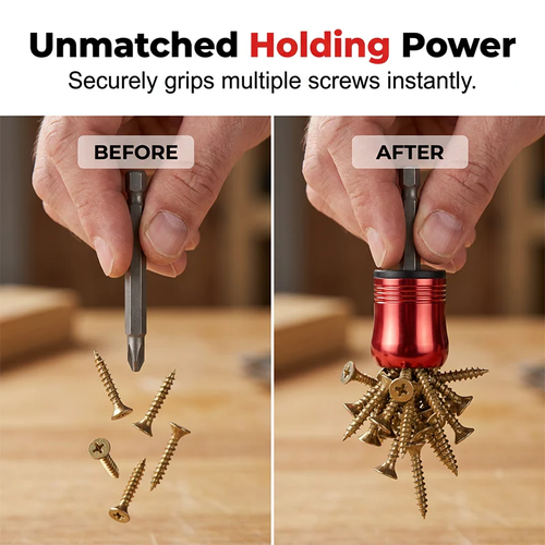 🔩2 pieces Portable Magnetizer for Drills & Screwdrivers-Instant Magnetic Tip Tool,Precision Fastener Control🔧