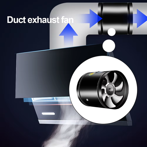 4 6 8 Inch Pipe Metal Duct Fan 2800RPM Air Ventilator Low Noise Bathroom Exhaust Fan for Kitchen Washroom Canteen Toilet Wall Fa