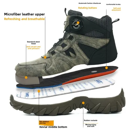 Anti smashing and anti stabbing sports safety shoes