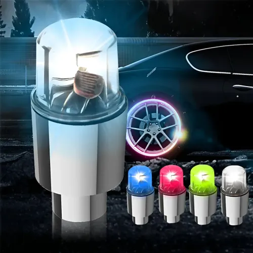 2pcs Car Hub Ambient Light Bicycle LED Tire Lights Universal Car Neon Lamp Valve Cover Lights Tire Colorful Flashing BulbDecor