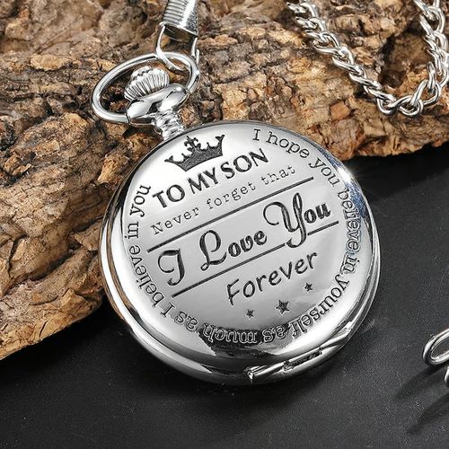 TO MY SON DAUGHTER DAD Quartz Pocket Chain Watch