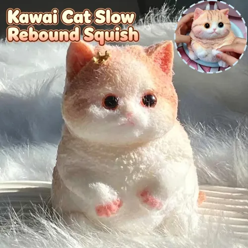 Cute Kawaii Cat Squishy Soft Silicone Stress Relief Squeeze Toy