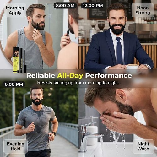 Long-lasting beard and eyebrow dye for men