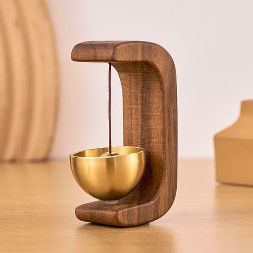 Dopamine-Style Magnetic Wooden Wind Chime Doorbell