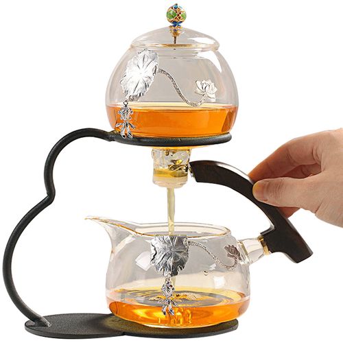 Home Chinese Kung Fu Tea Set Self-Flowering Pot Automatic Multi-Glass Tea Set