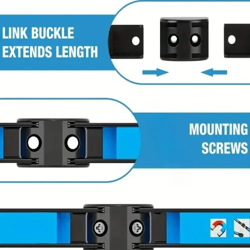 18 24inch Magnetic Tool Holder Heavy Duty Tool Bar Space Saving Metal Organizer Rack Tool for Workshop Garage Home