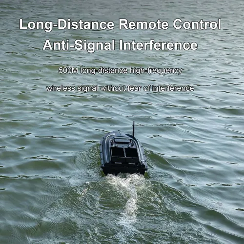 Remote control fishing bait boat with automatic navigation at a distance of 500 meters, loaded with 1 kilogram for surfing and fishing