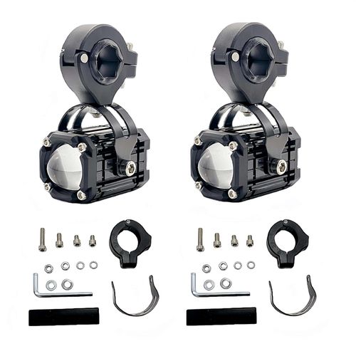 Motorcycle LED Auxiliary Headlight Work Light High and Low Beams Super Bright Spotlight Driving Fog Lamp Universal Waterproof