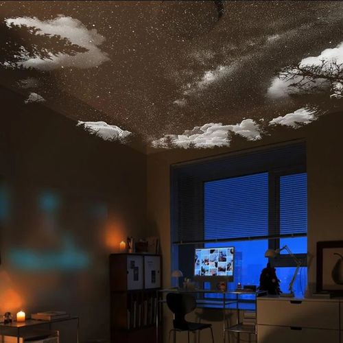 2-in-1 Starry Sky Projector & Night Light + 10 Interchangeable Projection Discs