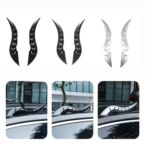 A pair New Style Dragon Horn Car Roof Modification for Cars Universal 3D Devil Horn Style Roof Decorative Accessory