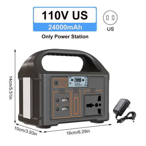 100W Portable Power Station Power Generator 110V 220V LED Light Emergency Solar Power Bank for Outdoor Camping Travel