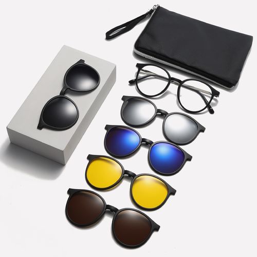 Magnetic 5-in-1 Interchangeable Sunglasses Set