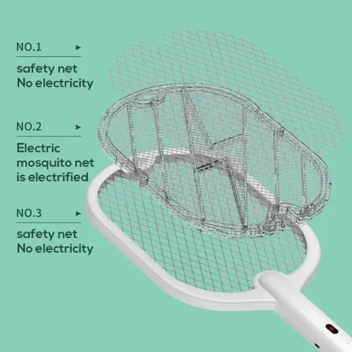 3 In 1 Electric Mosquito Swatter Mosquito Killer Lamp Killer Insect Killer 3000V Type-C Rechargeable Mosquito Killer Fly Killer
