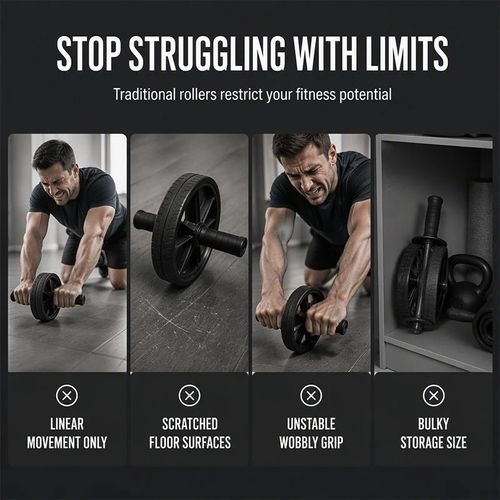Abdominal Roller Wheel Disc with Knee Mat+Kneeling pads to prevent injury