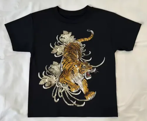 New European and American Style Printed Comfortable and Breathable Round Neck Pure