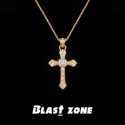 Men Gold Cross Pendant Necklace Stylish Christian Jewelry for Men Everyday Wear and Gifts