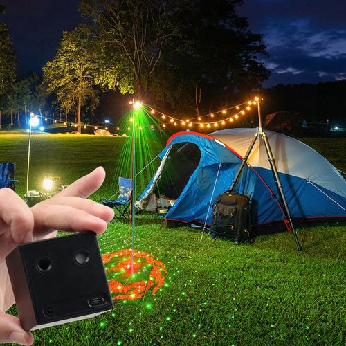 Rechargeable and portable RGB laser party light