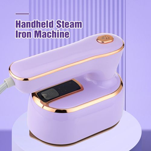 Compact and Quick Heat Mini Steam Iron Portable Handheld Garment Steamer with 180 Degree Rotatable Folding Handle for Dry and Wet Ironing