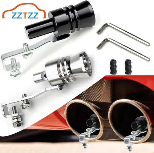 2pcs Turbo Whistle Universal Turbo Exhaust Whistle, Sound Booster is Suitable for Most Cars, Sedans, and Trucks