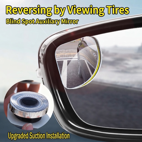 2pcs New Adjustable Heart Shaped Car Reversing Aid Rearview Convex Mirror Car Blind Spot
