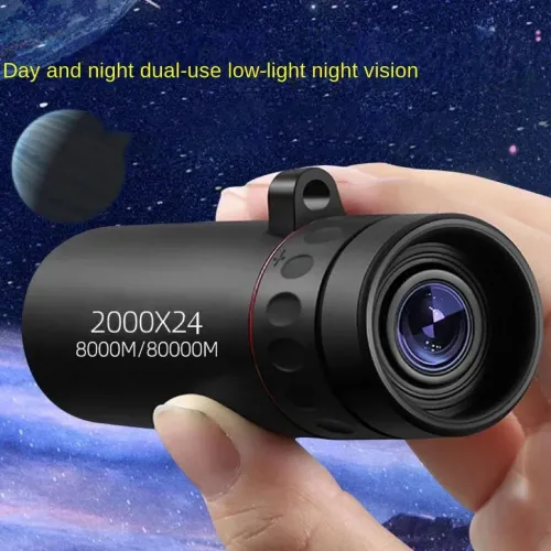 2000x24 HD Monocular Telescope Mini Portable Mobile Phone Telescope with Holder Outdoor Camping Hunting Birdwatching Telescopes