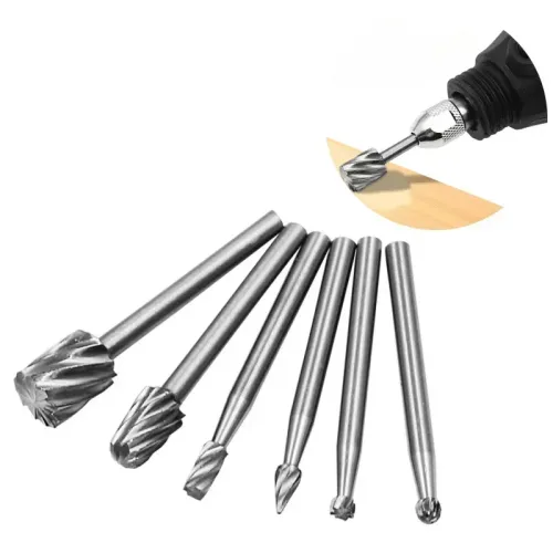 10pcs HSS Rotary File For Steel Milling Cutters For Metal Rat-tail File Hard Metal Rotary File Set Compatible Woodworking Tool
